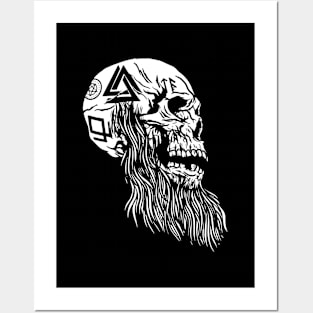 Viking skull tattoo Posters and Art